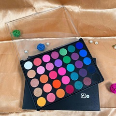 35色煙熏妝眼影 暖色大地色自然色系微光亞光珠光彩妝盤美妝