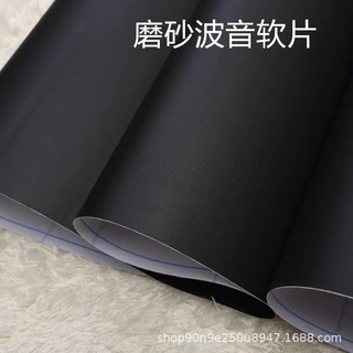 大量批发黑色PVC波音软片自粘墙纸冰晶画无框画相册背面贴黑磨砂