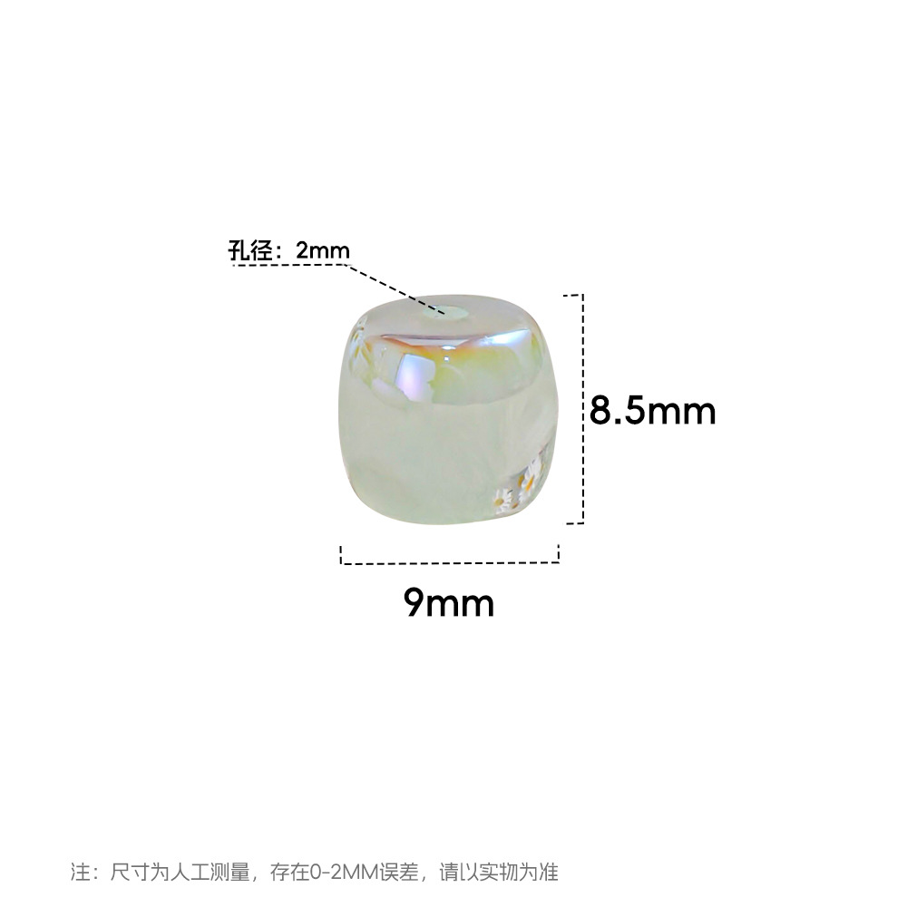 30 colores AB hilo de niebla transparente nube niebla a través del agujero cuentas de muelle cuentas de bricolaje cadena de teléfono móvil material de cuentas cilíndricas