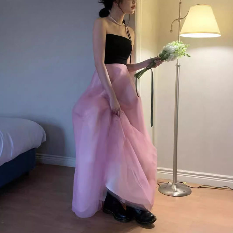 Korean Style Evening Dress Pink Strapless Sweet High-end Birthday Banquet Temperament Engagement License Small Dress Light Wedding Dress