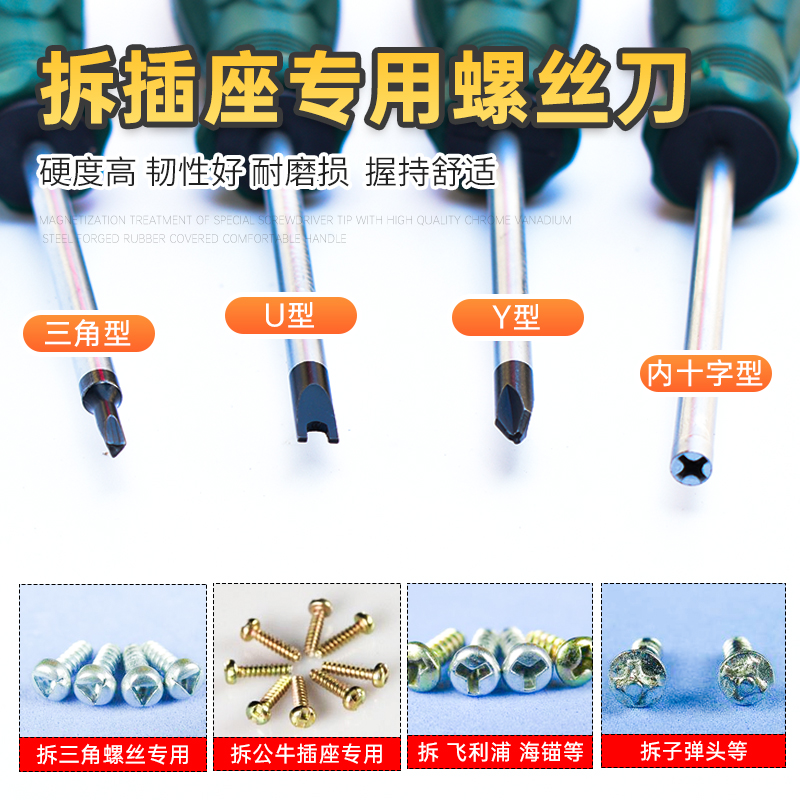 Destornillador especial para desenchufes