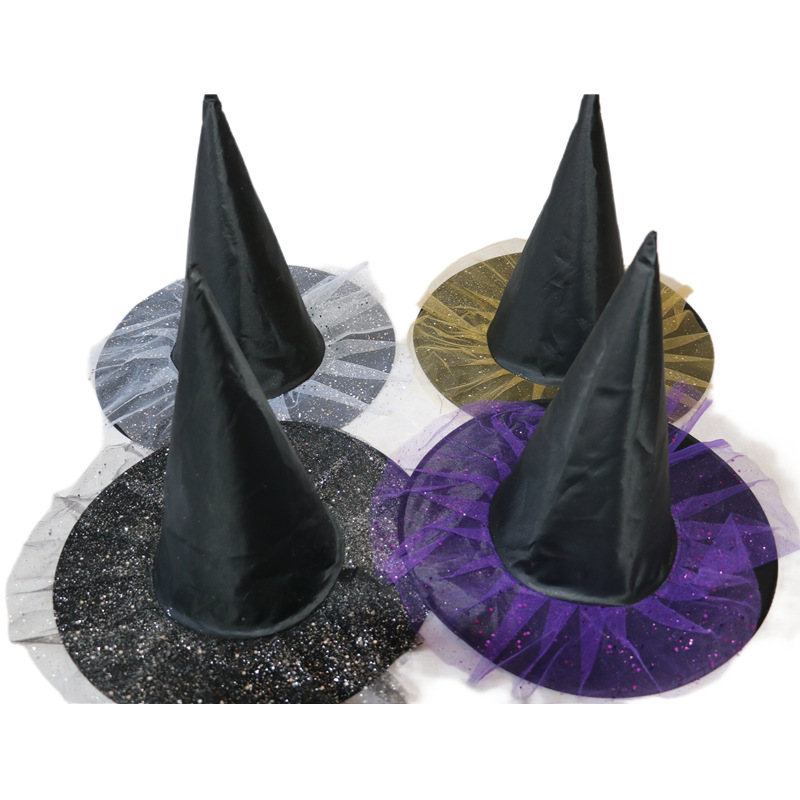 Sombreros de Halloween Sombreros de brujas de seda Sombreros de brujas de Halloween Sombreros de brujas de fantasmas