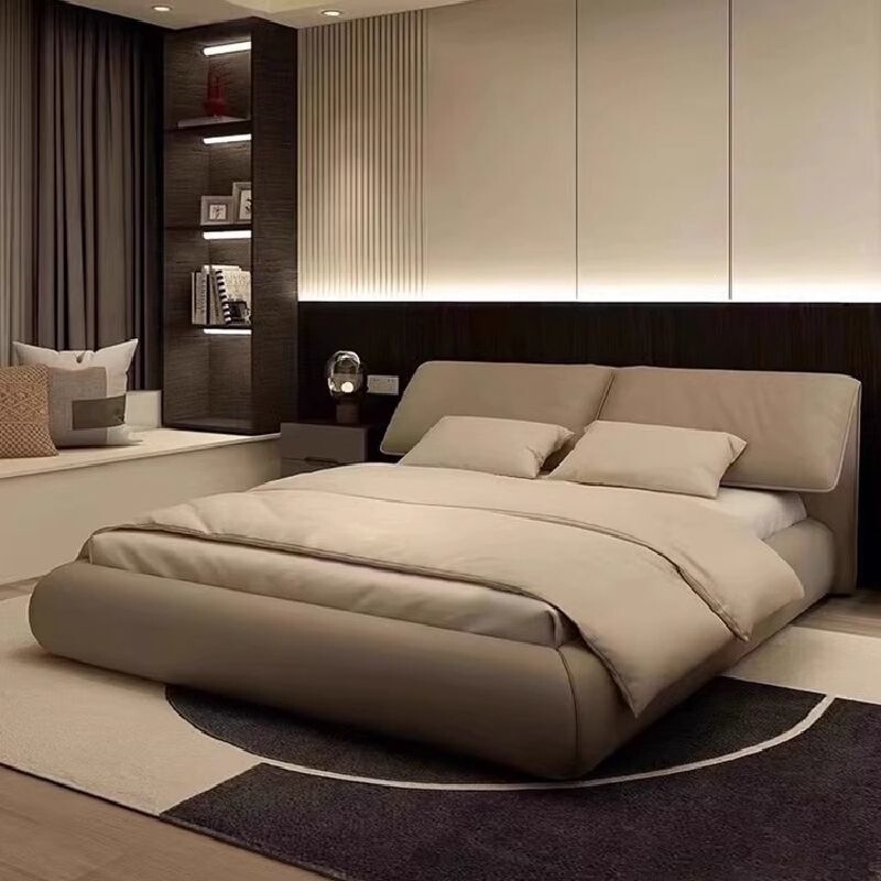 Italian minimalist Baxter ear-shaped bed, light luxury modern simple double bed for master bedroom, wedding bed, large bed, ins style