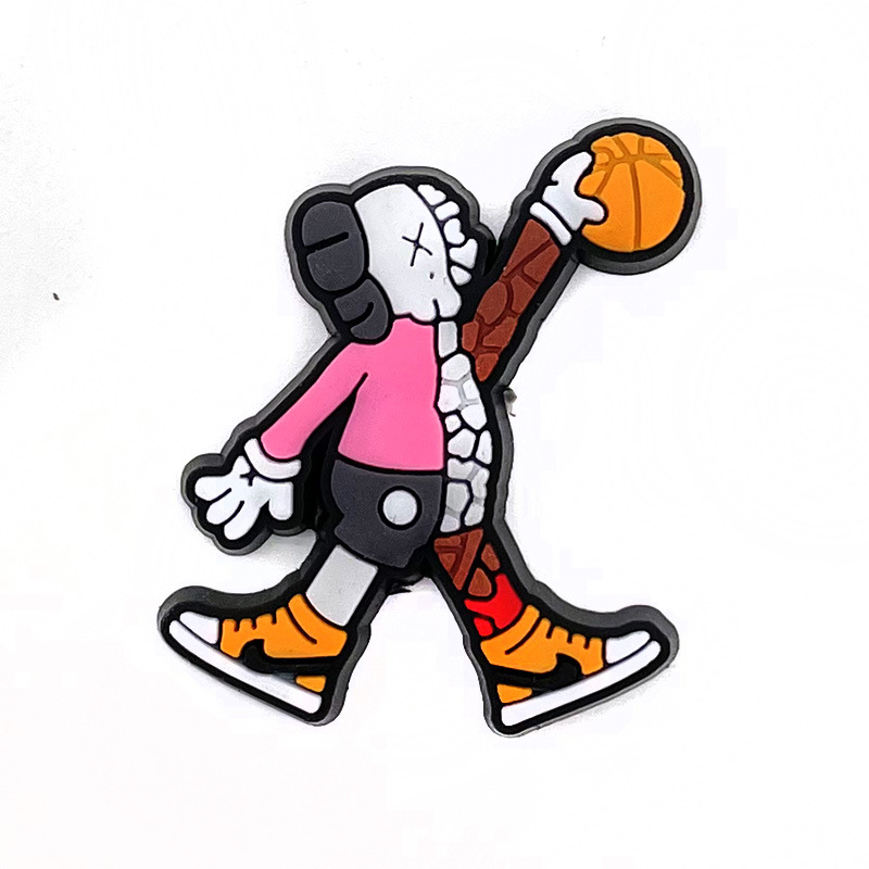 Juego Fútbol Rubik's Cube 47 zapatos con agujeros de bricolaje hebilla de zapatos de flores accesorios de goma suave desmontables dibujos animados Smart Star Boy