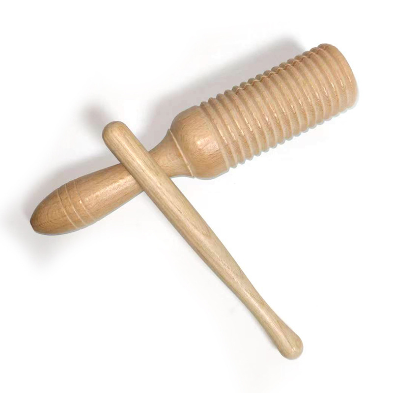 Jiagou roscado solo tubo de resonancia doble instrumento de jardín de infantes primario Orf educación temprana musical instrumento de percusión para niños