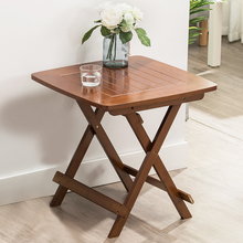 折叠餐桌家用小户型饭桌现代简约餐桌椅组合家用方形吃饭桌子楠竹