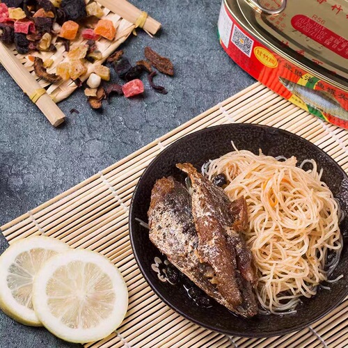 Ganzhu Brand Fermented Bean Curd Sardines 227g Spicy Fermented Bean Curd Fish Carp Sweet Corn Kernels Seafood Canned Ready-to-Eat Wholesale