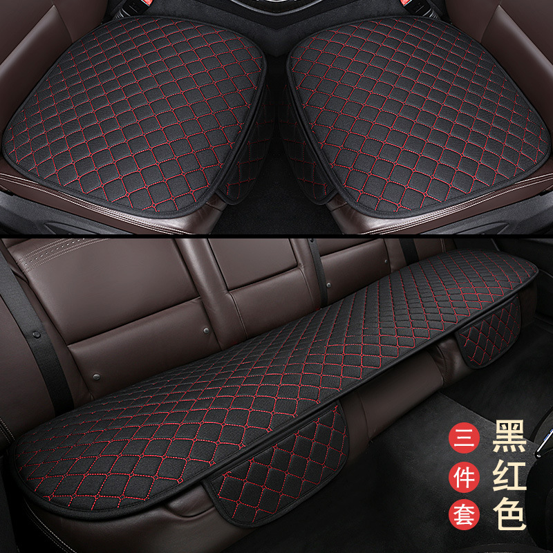 Seat cushion, seat cover | Universal Seasons - black-red-three-piece-set-universal