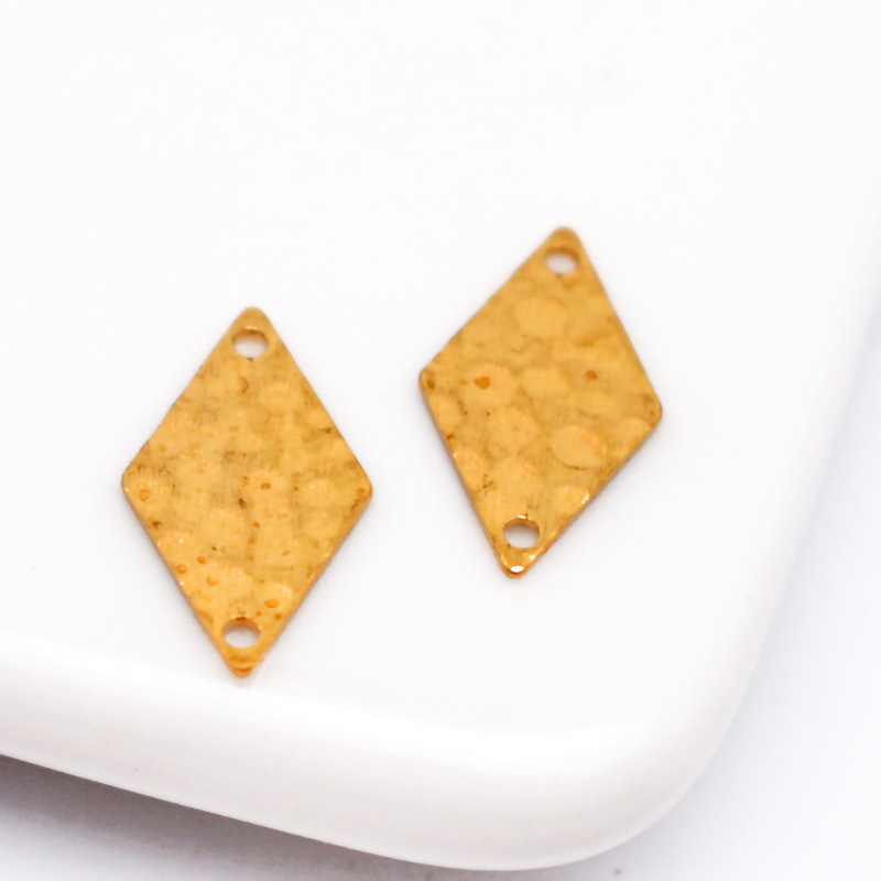 TikTok Amazon transfronterizo doble agujero diamante Pulsera de latón collar de clip de oreja accesorios de joyería de bricolaje al por mayor