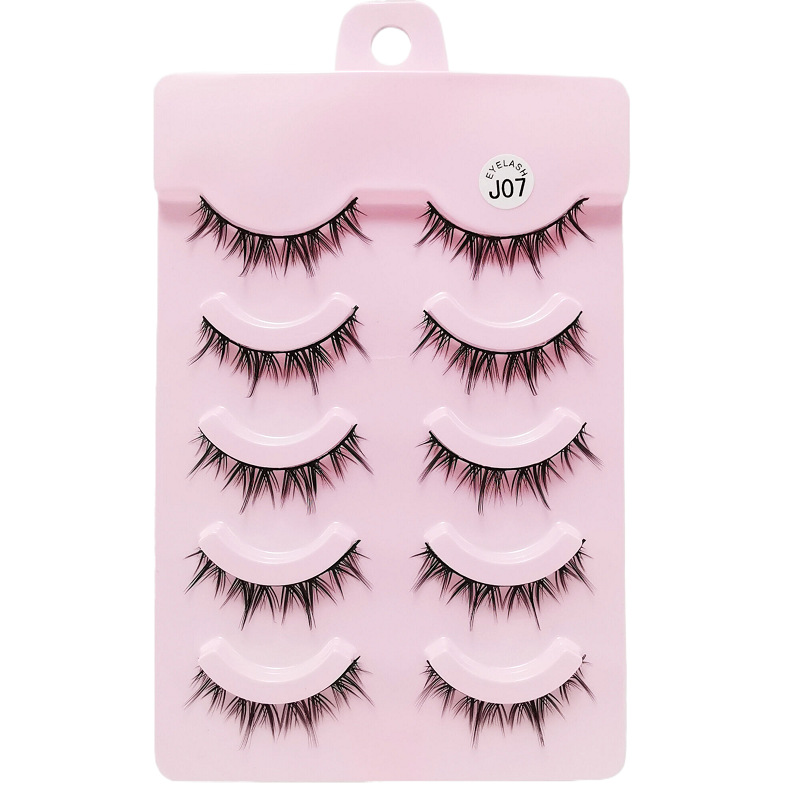 Daimengfei 009 cómic pequeño diablo pestañas postizas Barbie curling segmentado 5 pares de pestañas postizas suministro transfronterizo