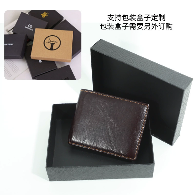 Wallet, retro leather card holder, genuine leather, anti-theft, cowhide