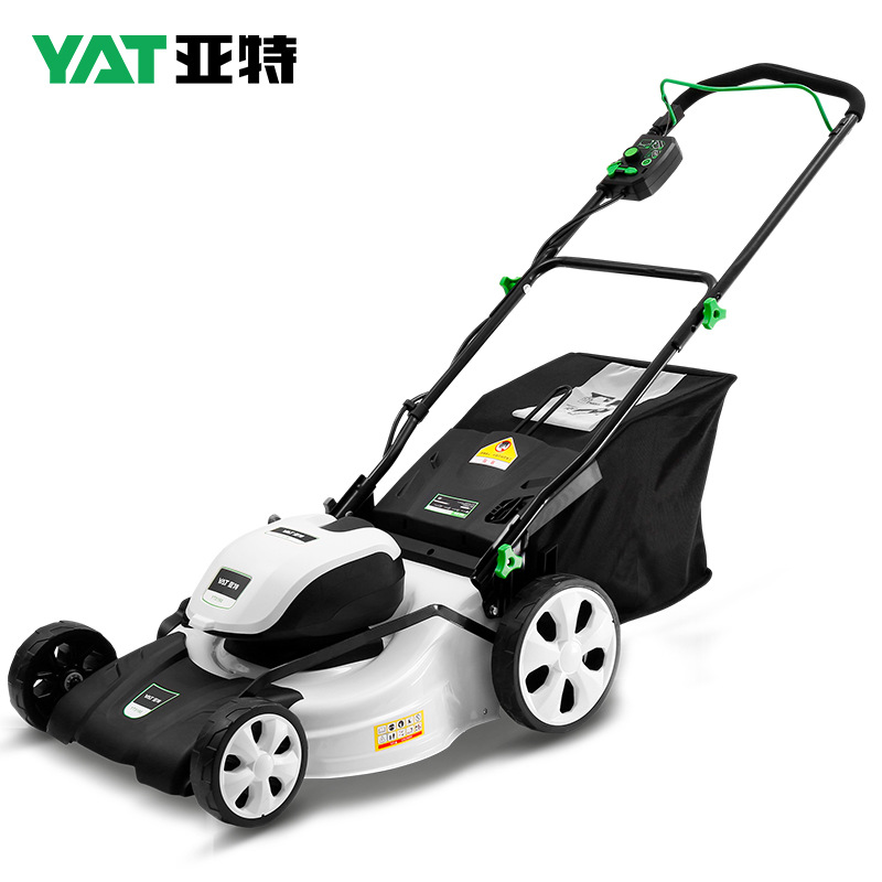 亚特40V锂电电动草坪机充电式割草机家用电动打草机手推式修剪机