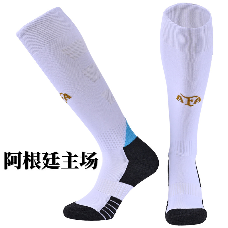 25Th Season National Team Home Long Knee-High Football Socks Adult Ronaldo Towel Bottom Thickeneded Kidsren's Club Socks
