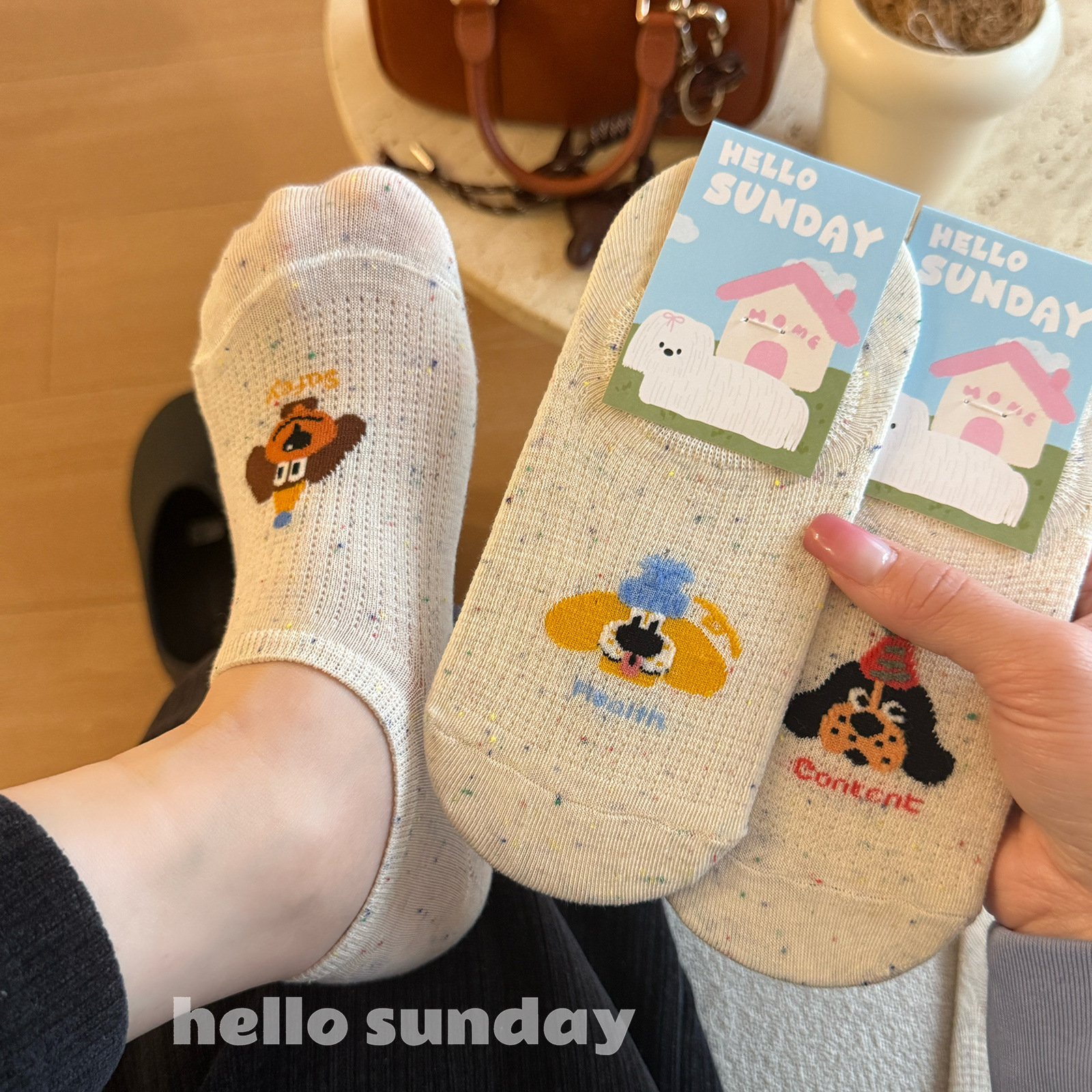 Silicone Non-Slip Cute Socks for Women, Summer Thin Invisible Socks, Low-Cut Short Socks, Cartoon Japanese Style