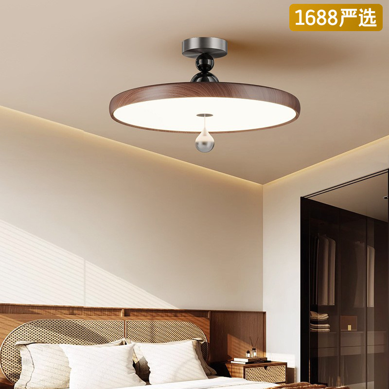 [Estrictamente seleccionado] Araña retro pastoral americana 2025 nueva lámpara de sala de protección ocular de nogal estilo crema francés