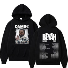 Rapper Damso Tour 2026 Print Hoodie Men Women Fashion Hip-ho