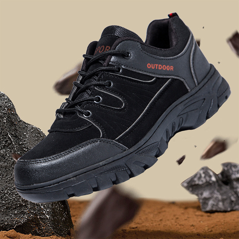 Grandes zapatos de montaña al aire libre para hombres, nuevos zapatos de trabajo de tacones planos redondos, moda casual, moda cómoda, zapatos de montaña