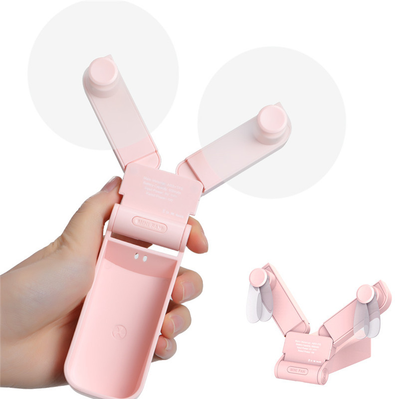 Ventilador plegable de doble cabezal USB para viajes