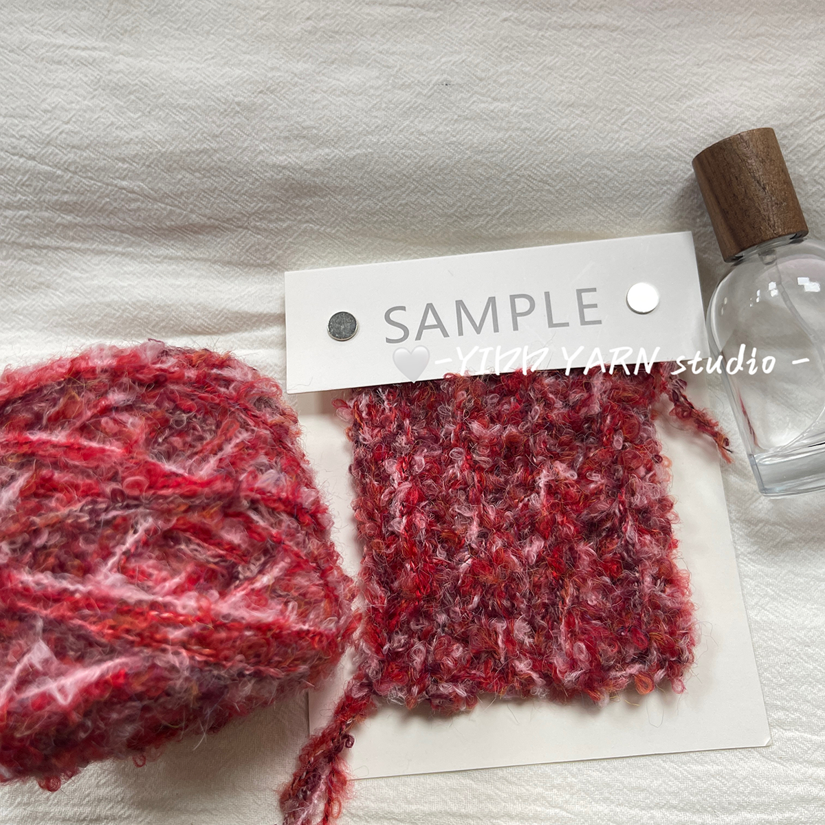 RTES批发新品红玫瑰2.0 | diy手编特色手混线毛线团可编织发卡衣