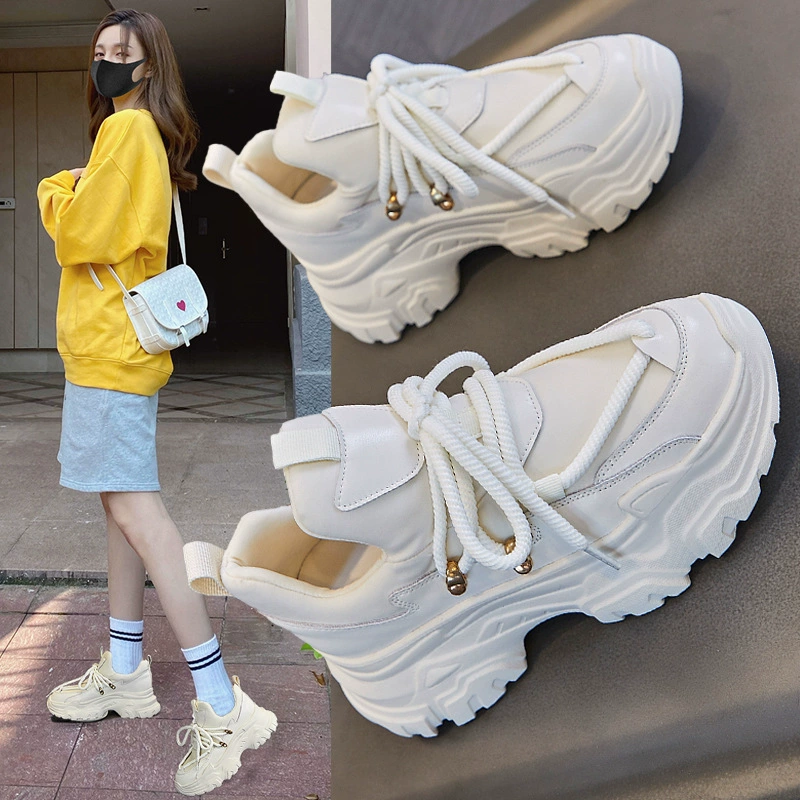 Torre Shoes, женская новая осенняя универсальная женская обувь 2023 года, повседневная обувь из натуральной кожи, увеличивающие рост, дышащие кроссовки на мягкой подошве