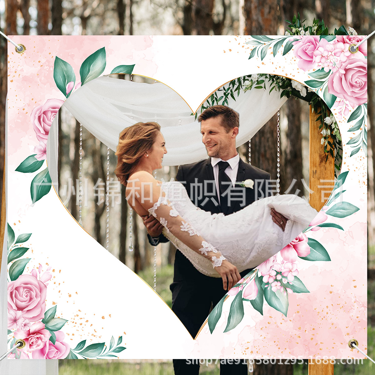 El nuevo fabricante de origen de suministros de decoración de ambiente para fiestas de bodas con tela colgante para decoración de bodas de Amazon puede diseñar