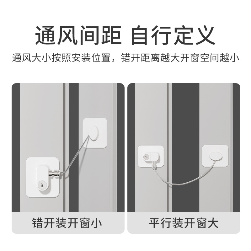 Cerradura DE SEGURIDAD cerradura doble cerradura de la ventana de bloqueo del refrigerador de los niños sin perforar tapón anti-caída de posicionamiento en el piso cerradura de la ventana cerradura del cajón