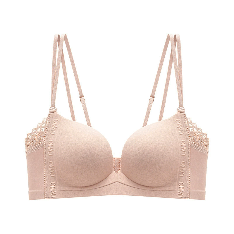 Glossy underwear, supporting set, sexy wireless bra