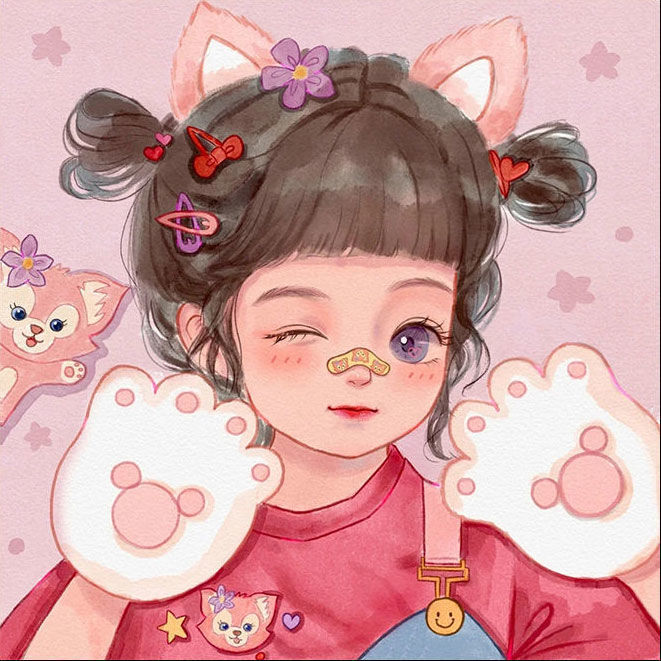 diy數字油畫20x20新款小紅書熱卡通星黛露女孩1件代發分銷