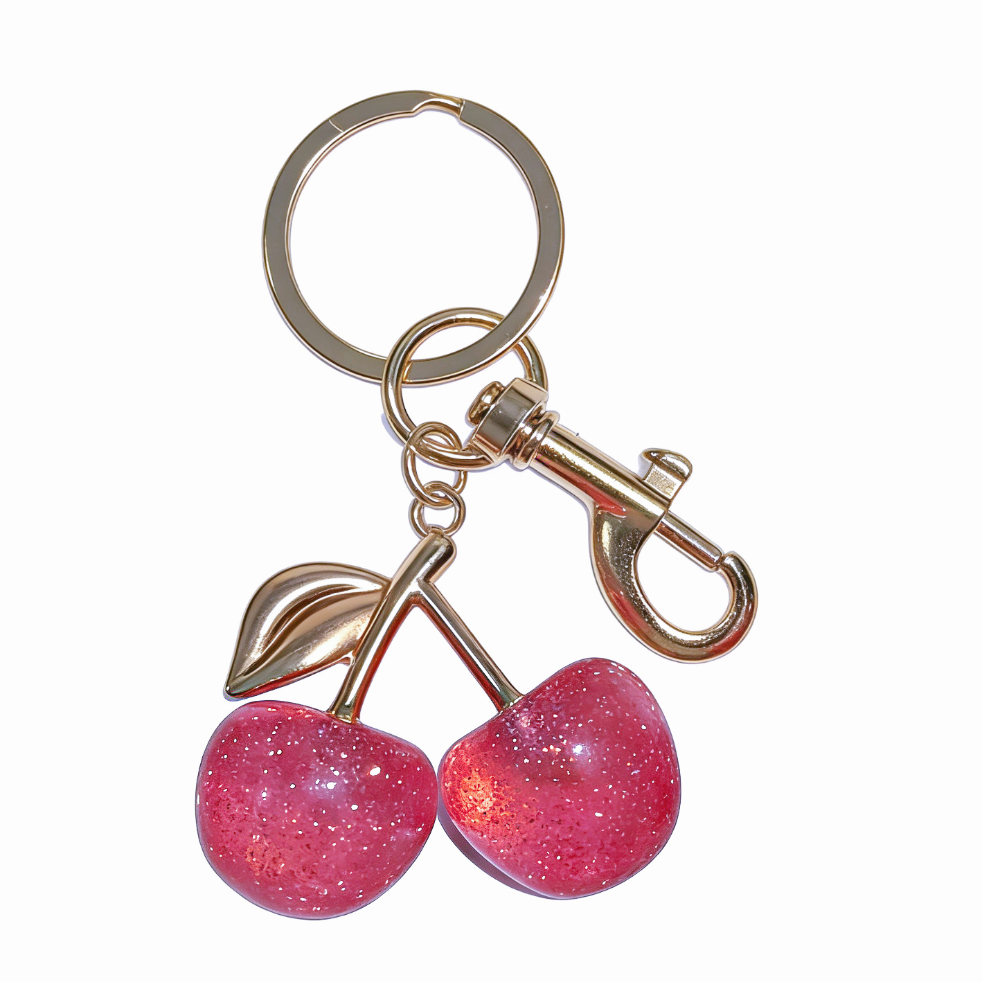 Llavero decorativo de cereza para bolso y coche