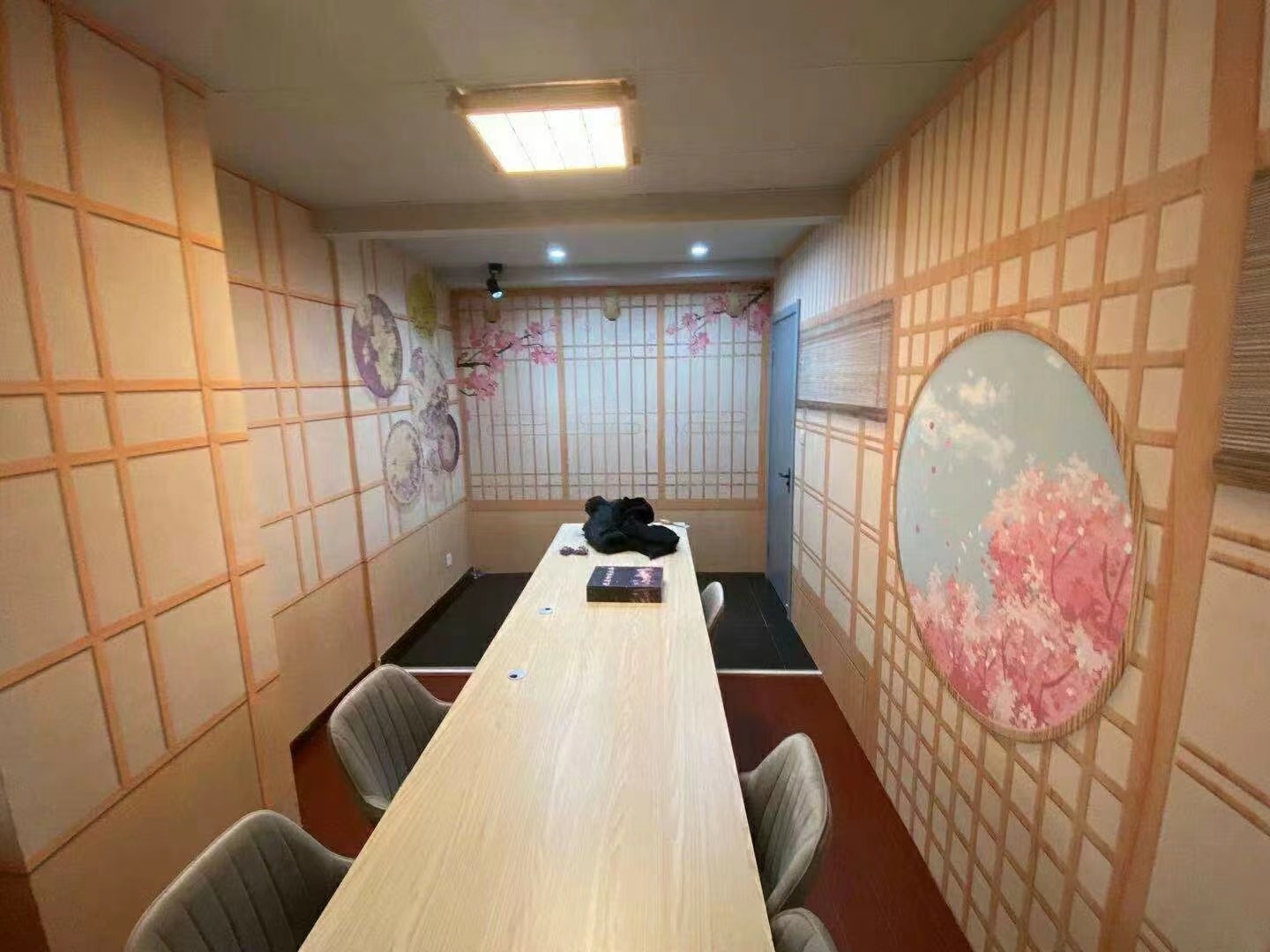 背景墙日式樱花榻