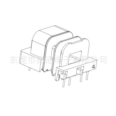 EFD23变压器骨架EFD24  外壳 高频骨架bobbin双槽卧式4+4针 2311