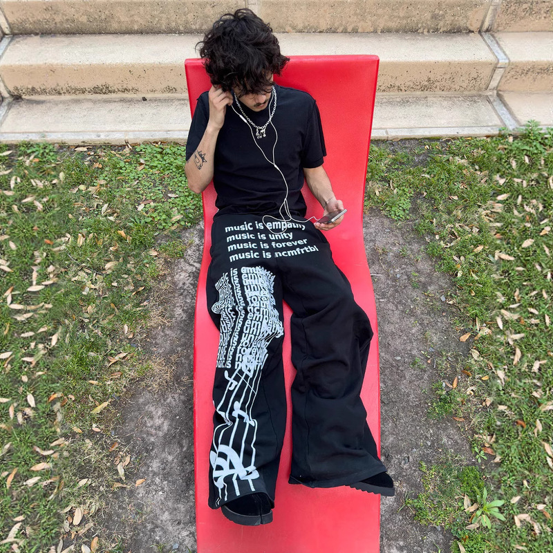 European and American Cross-Border Street Hip-Hop Kpop Street Dance Casual Sweatpants Stretch Pants Dark Print Street Fashion Pants European and American Cross-Border Street Hip-Hop Kpop Street Dance Casual Sweatpants Stretch Pants Dark Print Street Fashion Pants