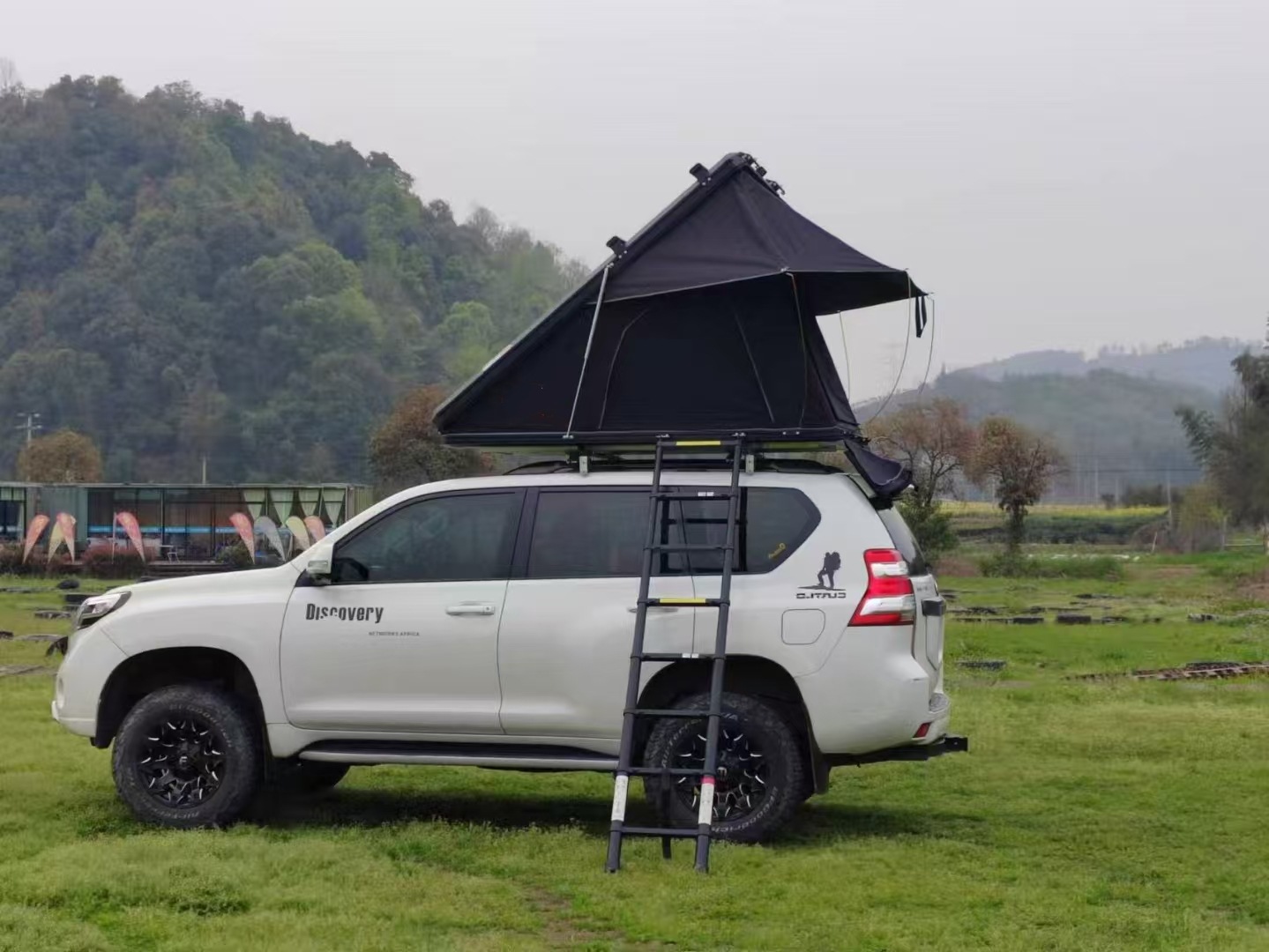 Cross-Border Hot Selling Outdoor Roof Tent Car Travel Aluminum Alloy Car Tent Camping Overnight Travel Portable