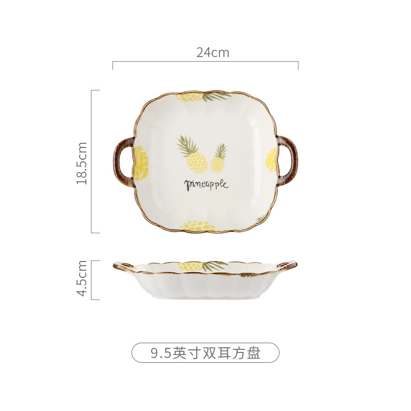 Керамическая посуда New Pineapple pattern, тарелки для ужина, миски, палочки и ложки, опции оптовые