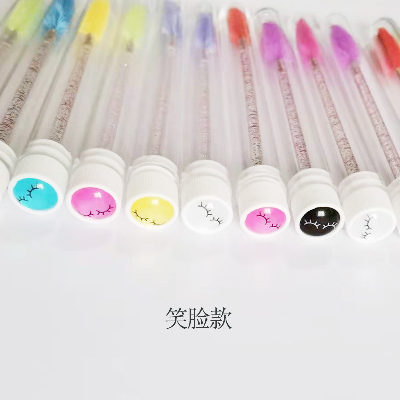 Cepillo de pestañas de comercio exterior cepillo de pestañas desechable cepillo de tubo de ensayo cepillo de barra de cristal cepillo de maquillaje cepillo de pestañas especial para pestañas