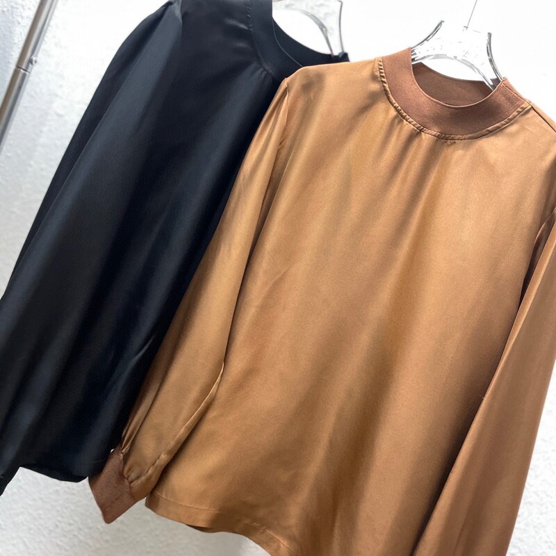 Minimalist Style Heavy-Duty Thickened Silk Twill Ribbed Shirt, Loose Fit, Casual Versatile Heavy Silk