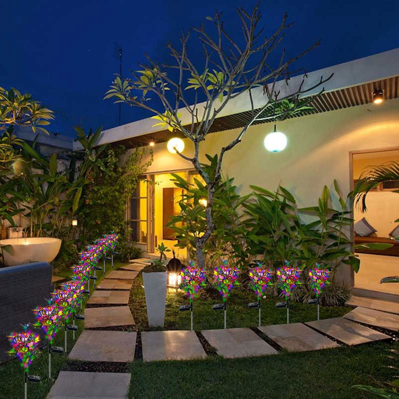 Linterna de mariposa solar transfronteriza linterna de simulación de LED linterna de césped al aire libre Lámpara decorativa de jardín de estilo europeo