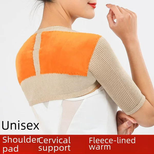 Cashmere shoulder protection men's and women's autumn and winter wool warm sleeping cold-proof waistcoat week middle-aged and elderly thickened cervical shawl