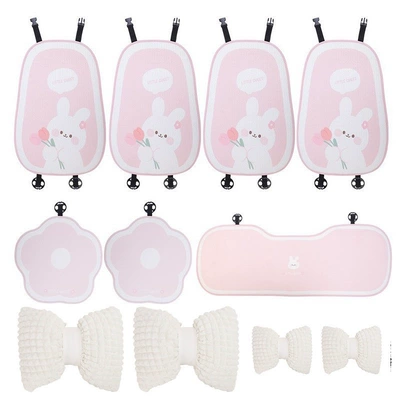 Cover Universal for All Seasons | Multi-function pad - upgraded-quality-versionall-season-bunny-11-piece-setlace-lumbar-support-headrest