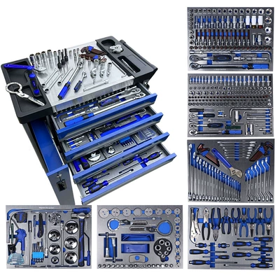 424-Piece Tool Set with 7 Drawers Mühərrik tənzimləmə alətləri - 424-piece-tool-set-tool-cart-425-disassembly-tools