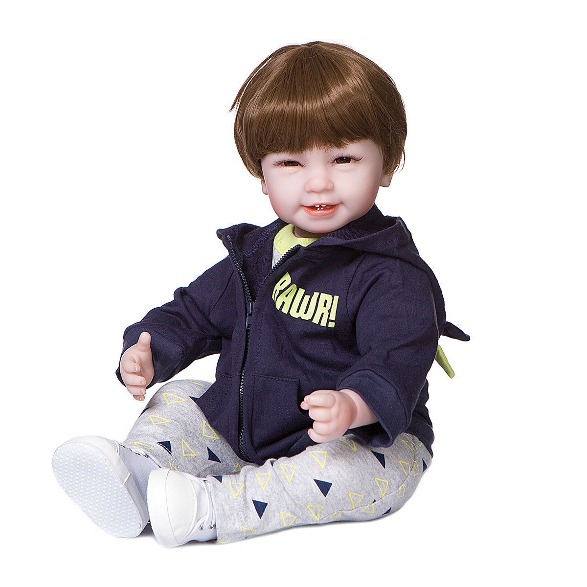 55cm tela cuerpo simulación cuatro dientes niño muñeca Comercio exterior e-commerce suministro shopee AliExpress