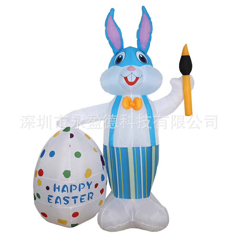 Cross border Specifically for Easter inflation prop decorate outdoors led luminescence rabbit Eggs party festival Decoration