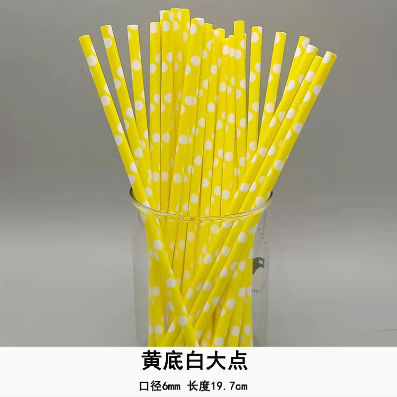 Una gran cantidad de en stock paja de papel desechable al por mayor paja de papel degradable paja de serie naranja