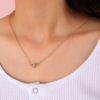 Fashionable small design advanced chain for key bag , necklace, simple and elegant design, trend of season, high-quality style