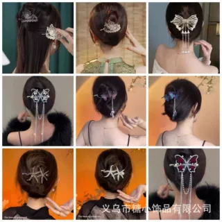 厂家批发直销扭扭夹系列全集流苏扭扭夹铃兰花扭扭夹新款扭扭夹女