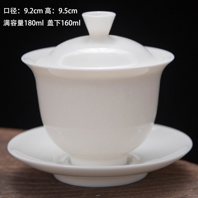 순수한 화이트 벨 커버 그릇 (커버 아래 160ml)