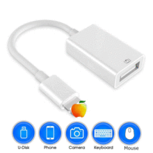 适用苹果OTG连接线lightning to USB3.0读卡器键盘鼠标OTG转接头