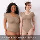 Cross-border Shapewwear Crewneck Body Shaping jumpsuit Short-sleeved Encrypted Tunic T-shaped Tunic SKIM Shaping Coat