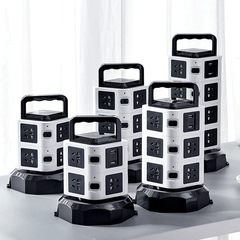 Smart Mini Multifunction Vertical Power Strip USB Stereo Socket Adapter Cord Surge Protector Tower Multi-port Panel Creative