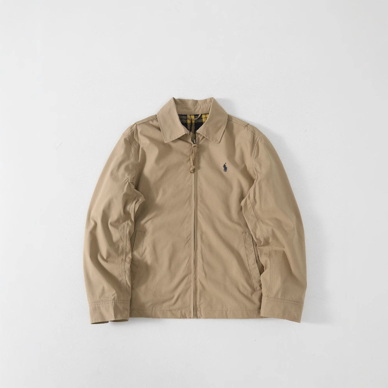 Autonomous Men's and Women's 1980S Navy American Embroidered Logo Spring & Fall Jacket Field Jacket Loose Cross-Border